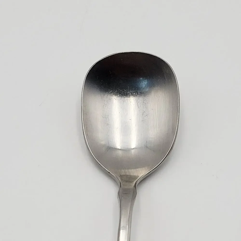Oneida Community Paul Revere Sugar Shell Spoon & Round Stainless Steel Flatware
